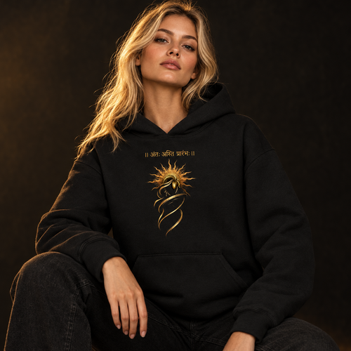 Antah Asti Prarambhah Graphic Hoodie | 260 GSM Premium Unisex Pullover