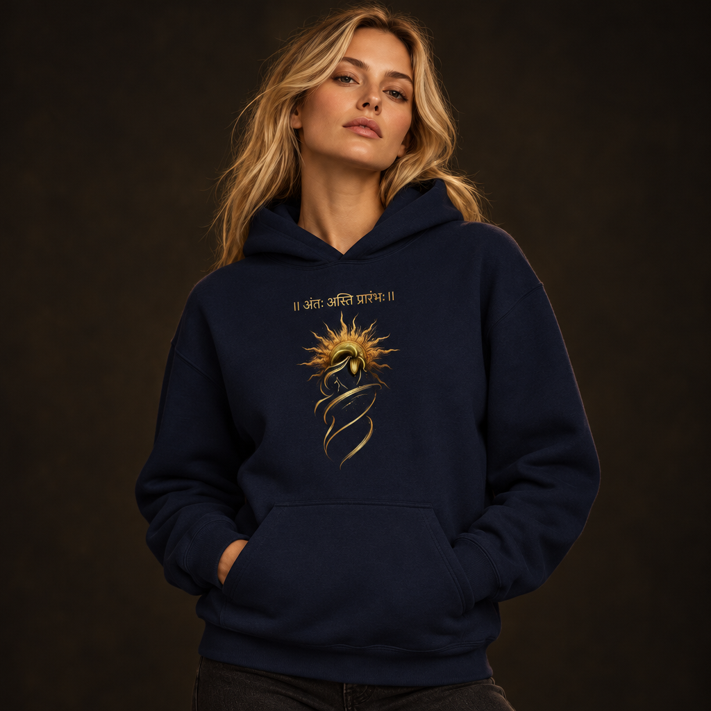 Antah Asti Prarambhah Graphic Hoodie | 260 GSM Premium Unisex Pullover