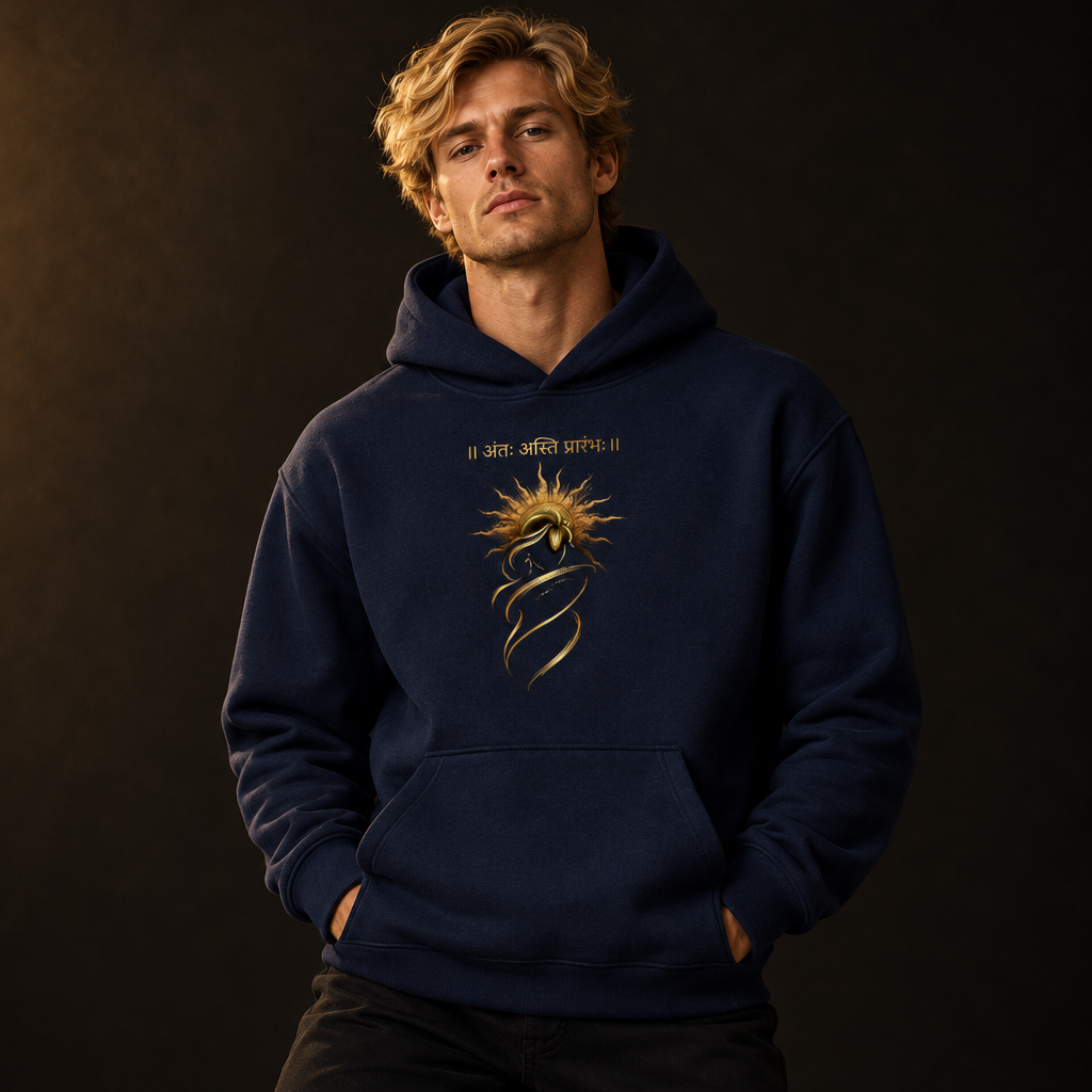 Antah Asti Prarambhah Graphic Hoodie | 260 GSM Premium Unisex Pullover