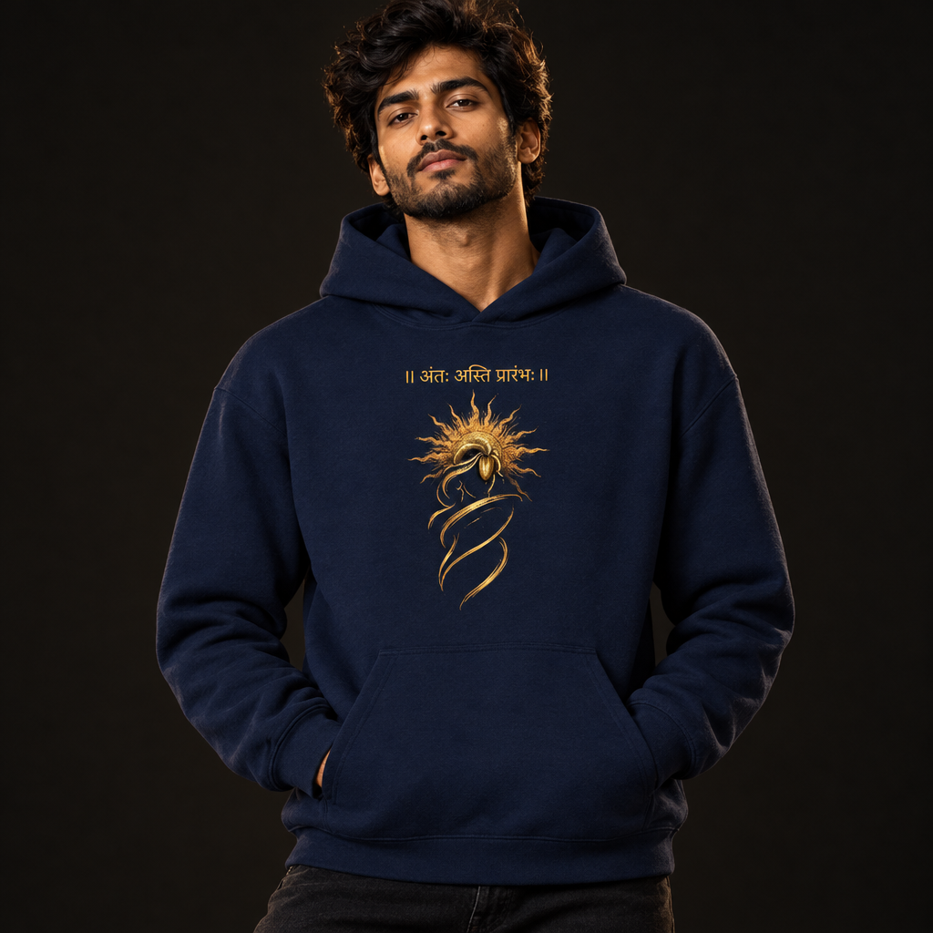 Antah Asti Prarambhah Graphic Hoodie | 260 GSM Premium Unisex Pullover