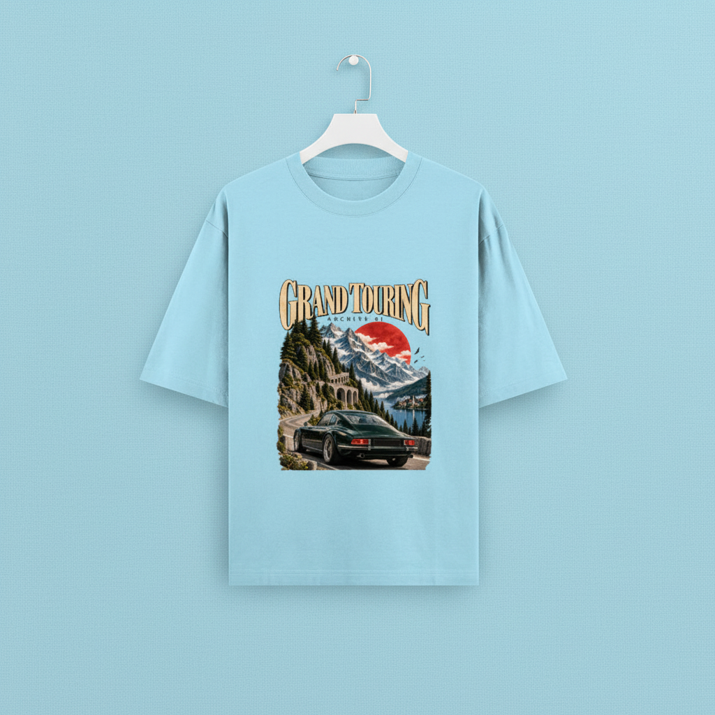 Motorsport Grand Touring Oversized Graphic T-Shirt Archive 01 | 240 GSM Cotton