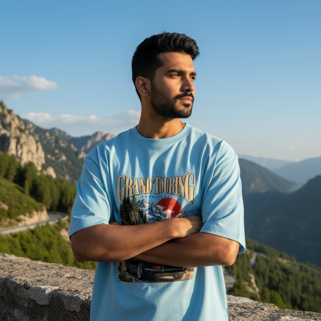 Motorsport Grand Touring Oversized Graphic T-Shirt Archive 01 | 240 GSM Cotton