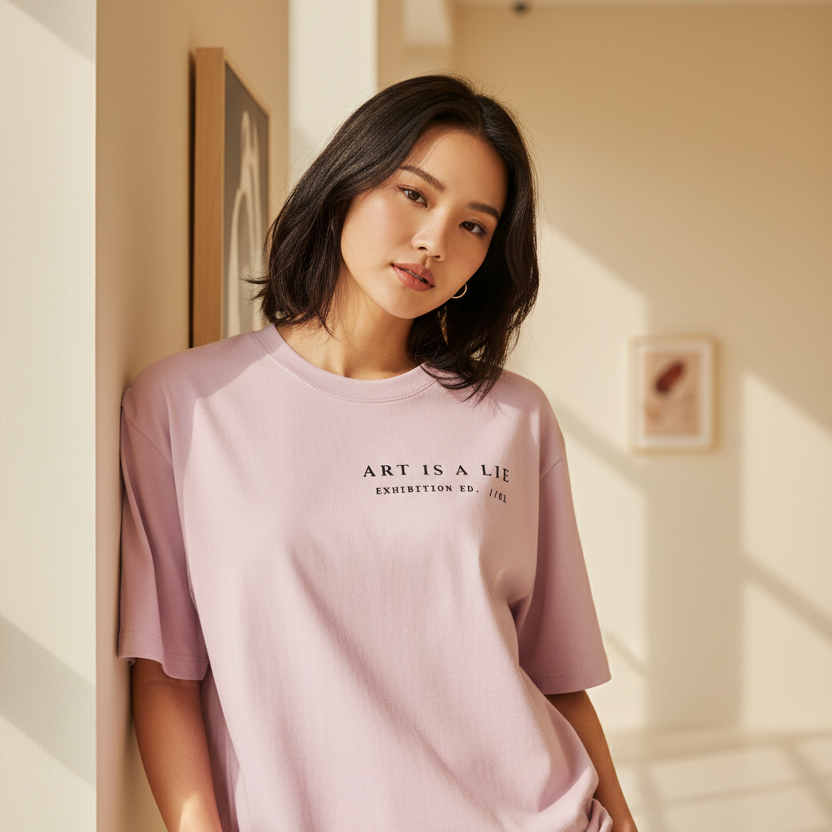 Mona Lisa Renaissance Art Oversized Graphic T-Shirt | 240 GSM Heavyweight Cotton