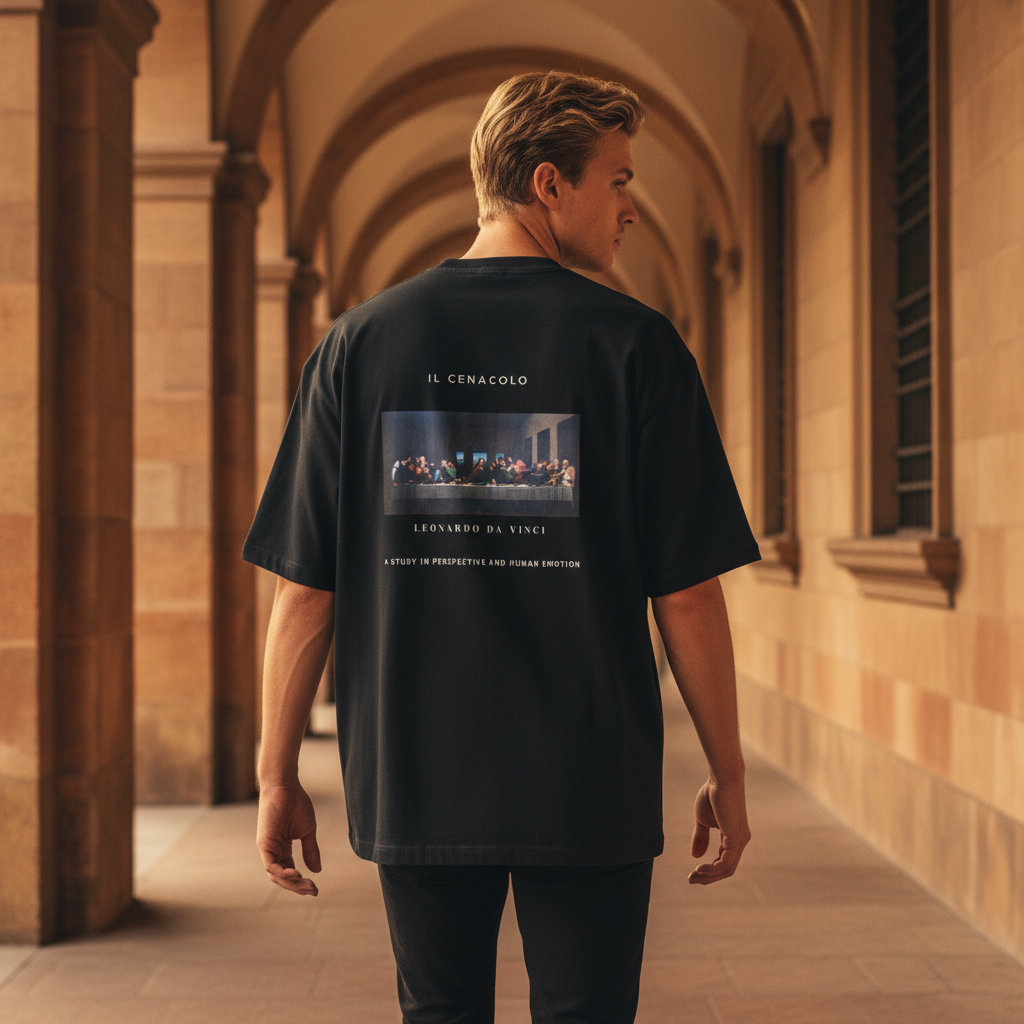 Last Supper Renaissance Art Oversized Graphic T-Shirt | 240 GSM Heavyweight