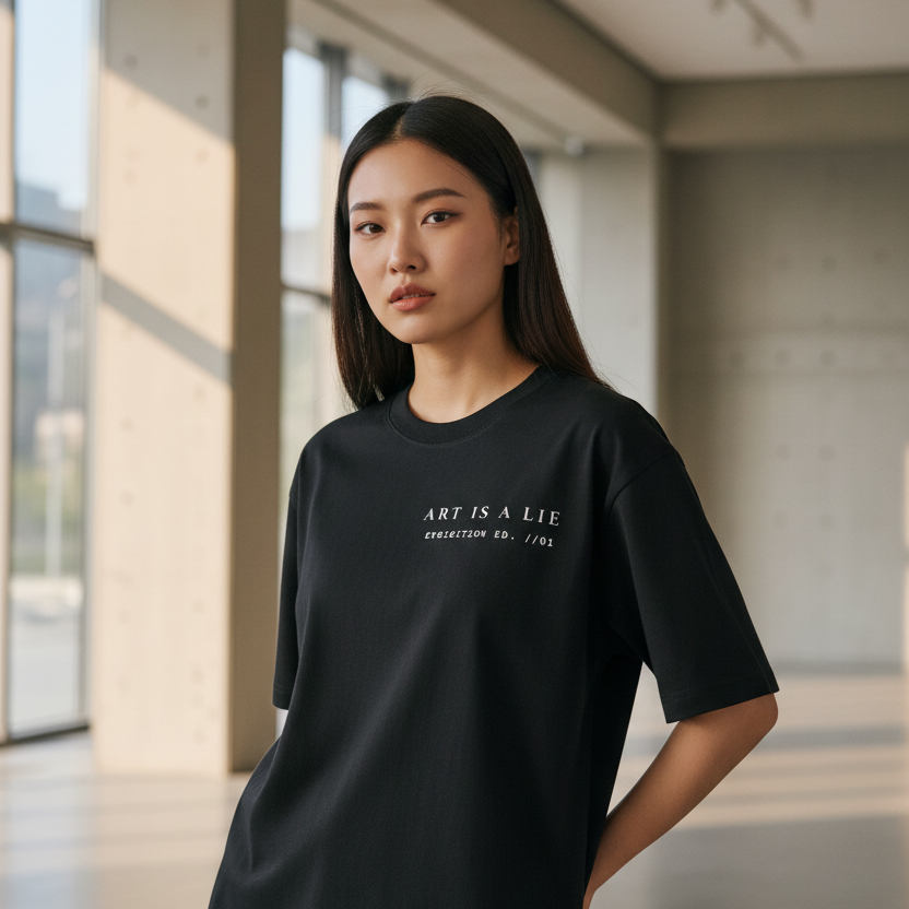 Mona Lisa Renaissance Art Oversized Graphic T-Shirt | 240 GSM Heavyweight Cotton
