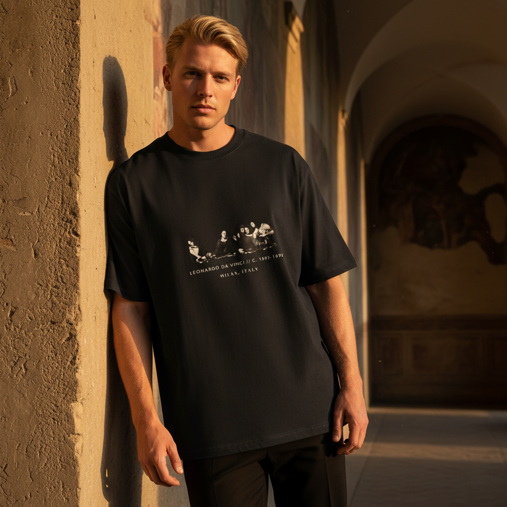 Last Supper Renaissance Art Oversized Graphic T-Shirt | 240 GSM Heavyweight
