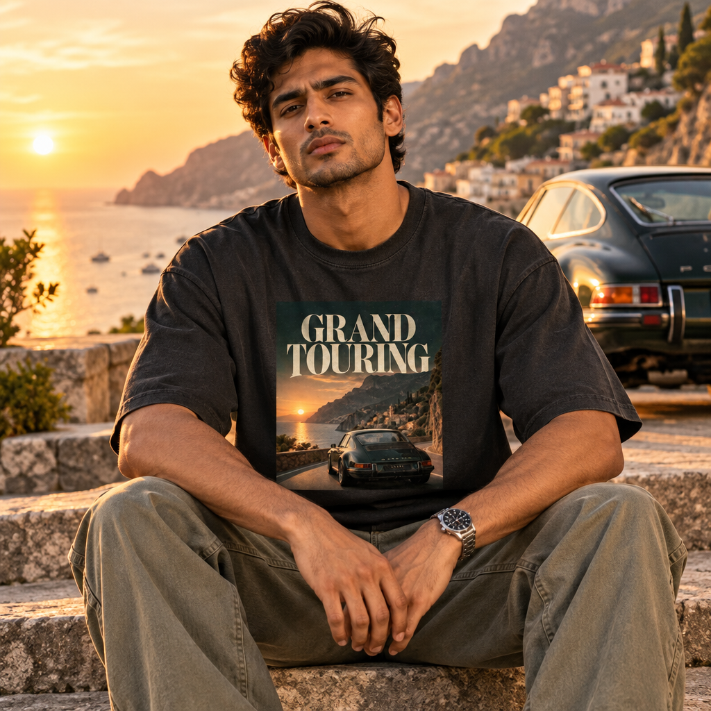Motorsport Grand Touring Oversized Graphic T-Shirt Archive 02 | 240 GSM Cotton