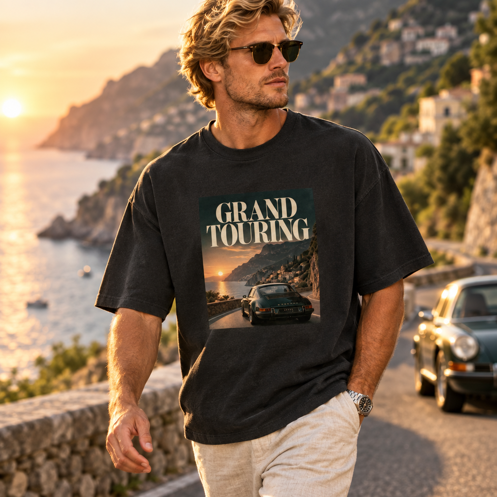 Motorsport Grand Touring Oversized Graphic T-Shirt Archive 02 | 240 GSM Cotton