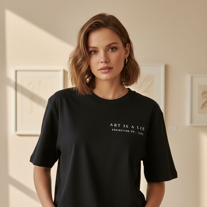 Mona Lisa Renaissance Art Oversized Graphic T-Shirt | 240 GSM Heavyweight Cotton