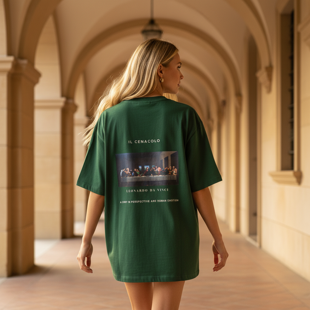Last Supper Renaissance Art Oversized Graphic T-Shirt | 240 GSM Heavyweight