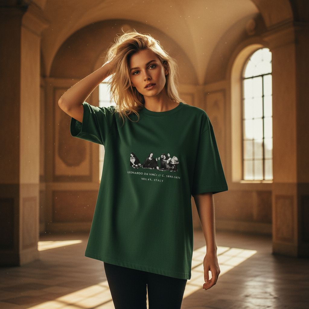 Last Supper Renaissance Art Oversized Graphic T-Shirt | 240 GSM Heavyweight