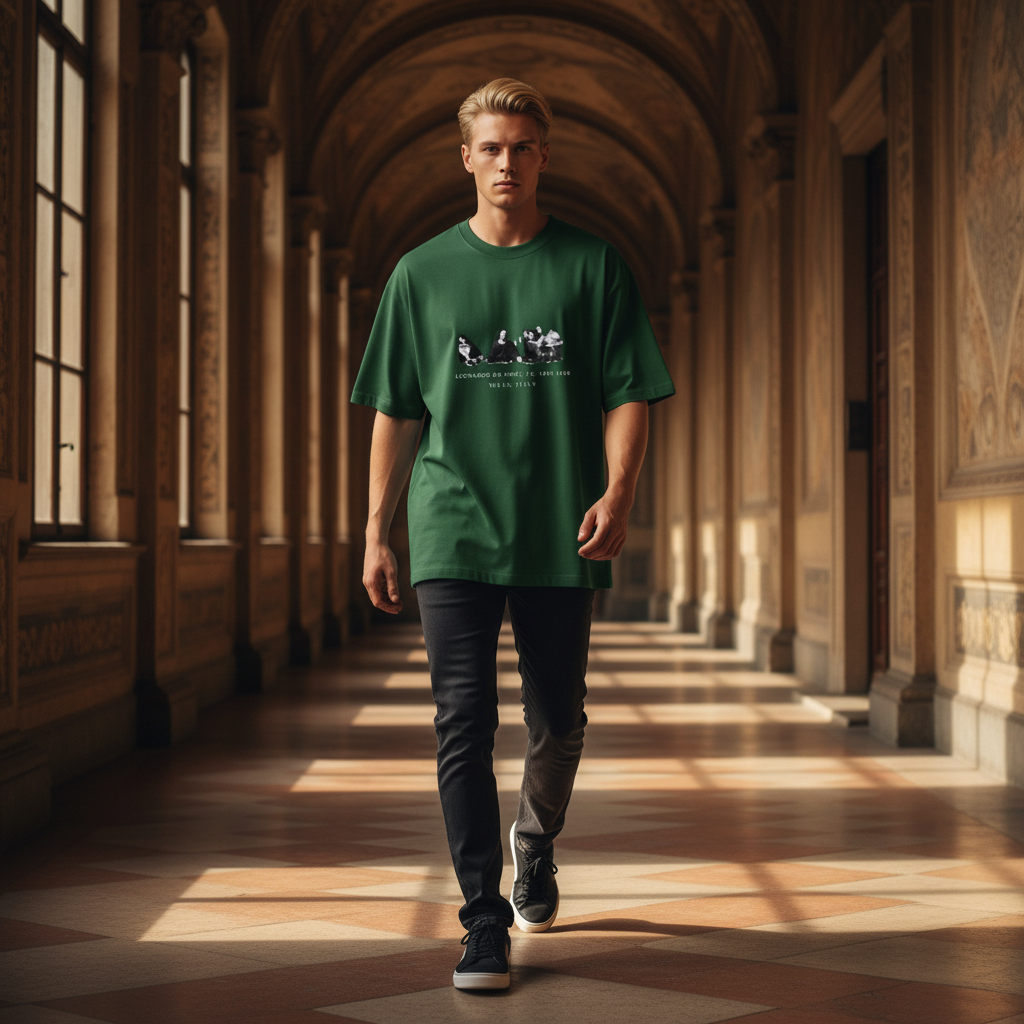 Last Supper Renaissance Art Oversized Graphic T-Shirt | 240 GSM Heavyweight