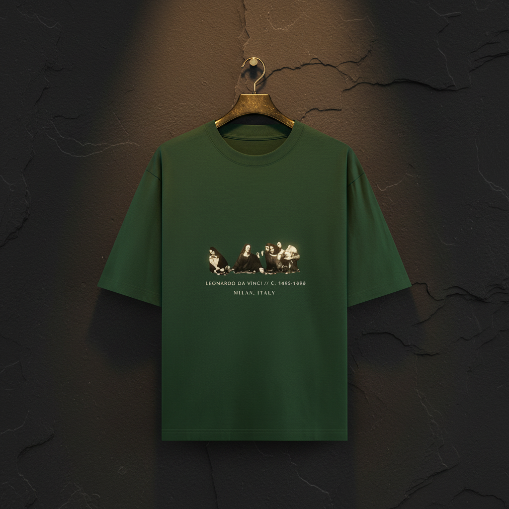 Last Supper Renaissance Art Oversized Graphic T-Shirt | 240 GSM Heavyweight