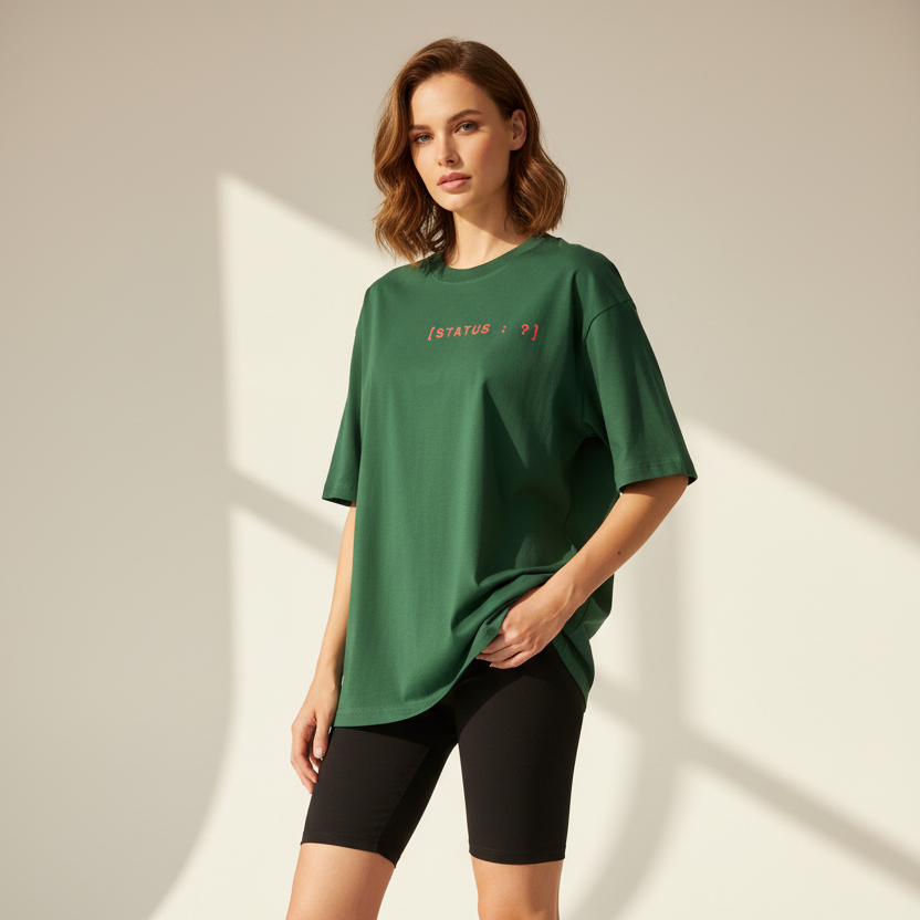 Funny Overthinking Oversized Graphic T-Shirt | 240 GSM Heavyweight 100% Cotton