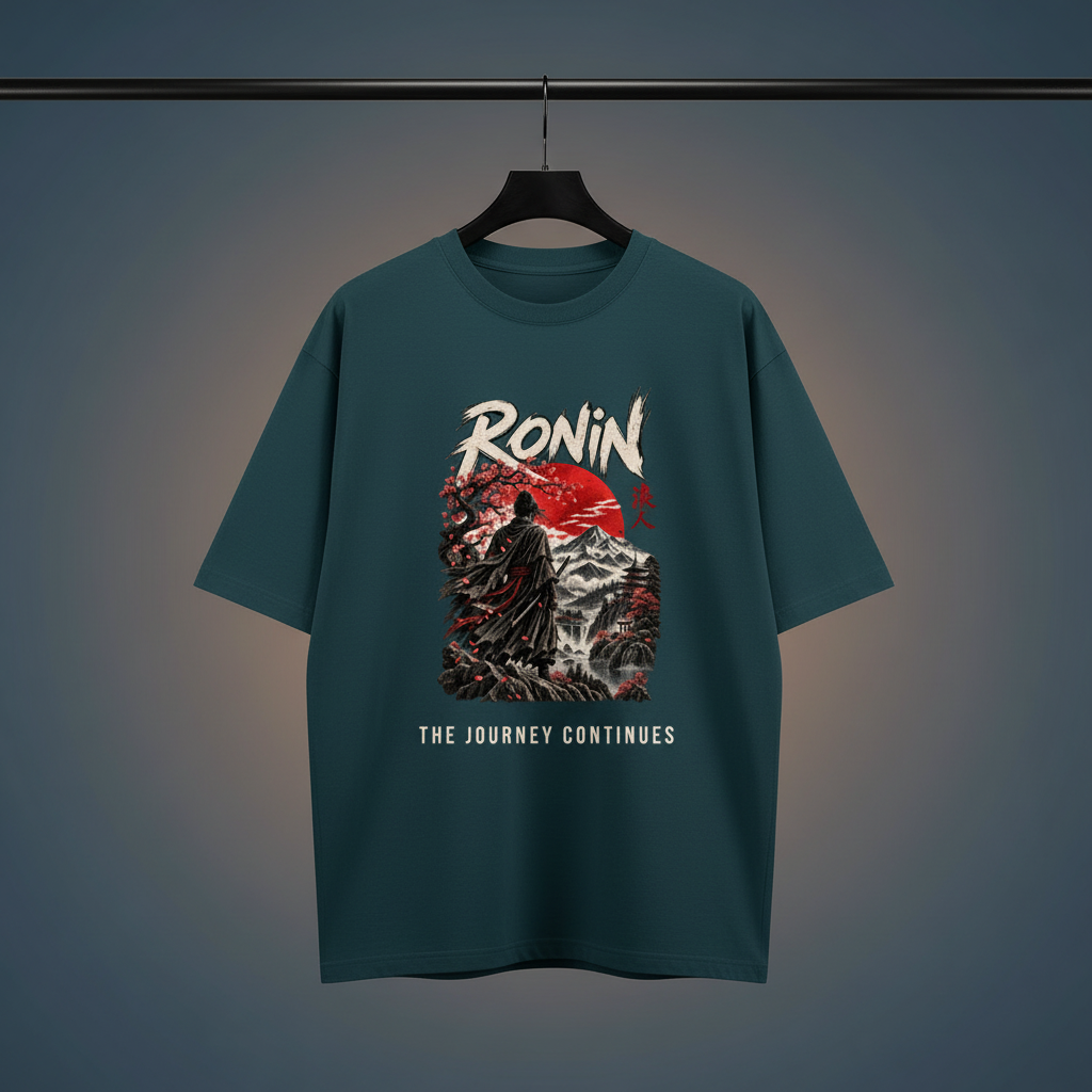 Ronin Japanese Art Oversized Graphic T-Shirt | 240 GSM Heavyweight Cotton