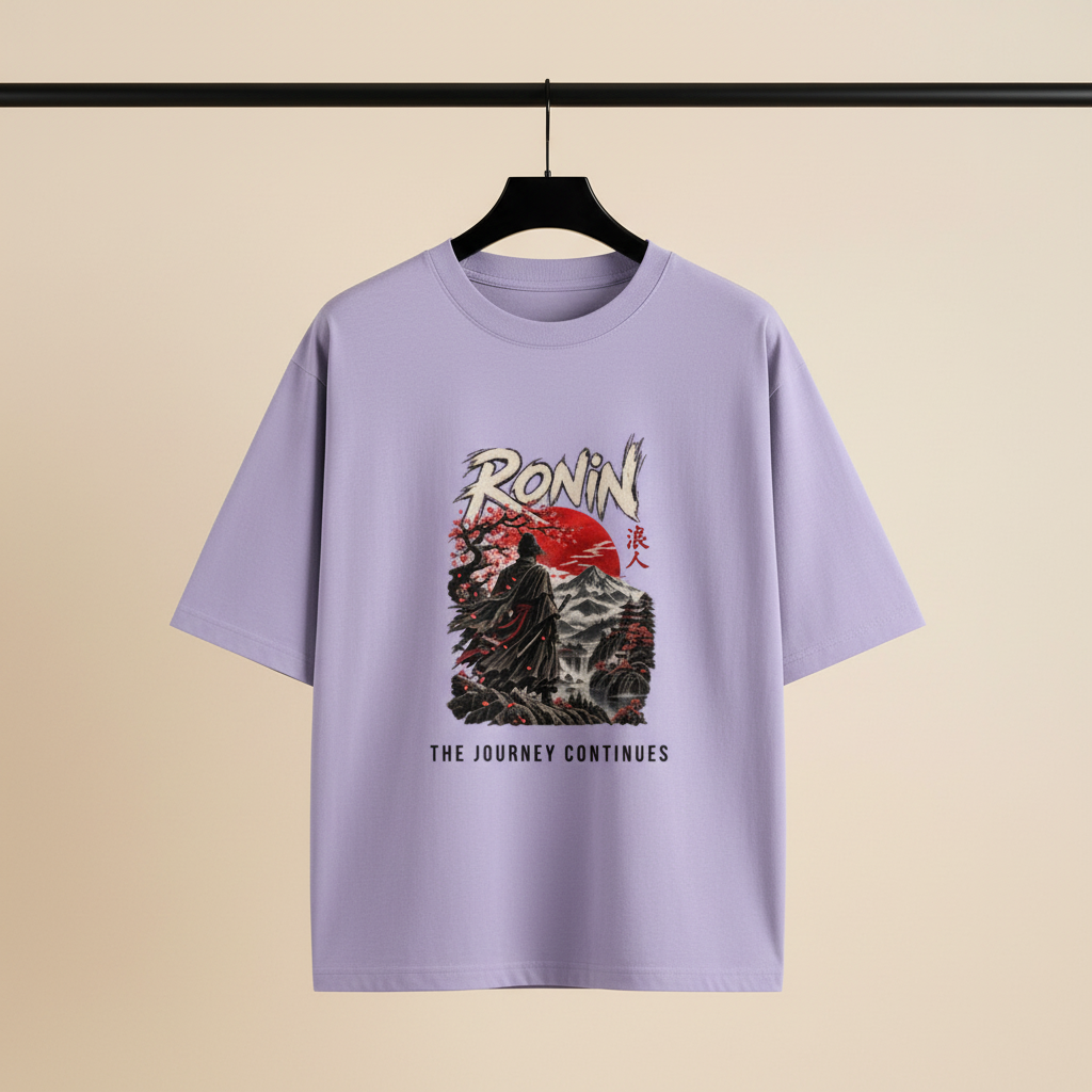 Ronin Japanese Art Oversized Graphic T-Shirt | 240 GSM Heavyweight Cotton
