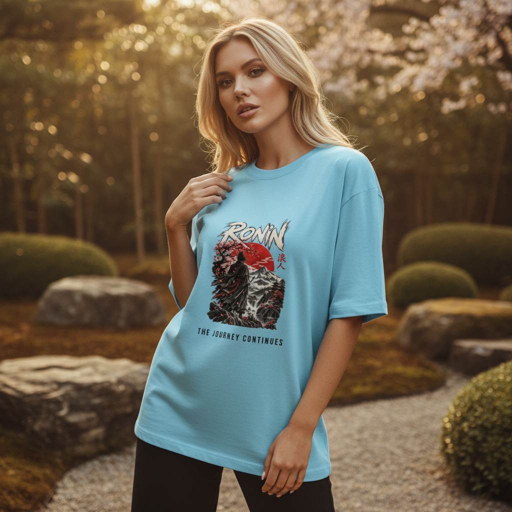 Ronin Japanese Art Oversized Graphic T-Shirt | 240 GSM Heavyweight Cotton