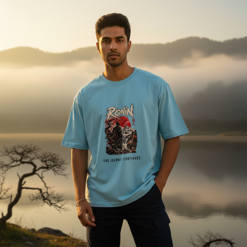 Ronin Japanese Art Oversized Graphic T-Shirt | 240 GSM Heavyweight Cotton