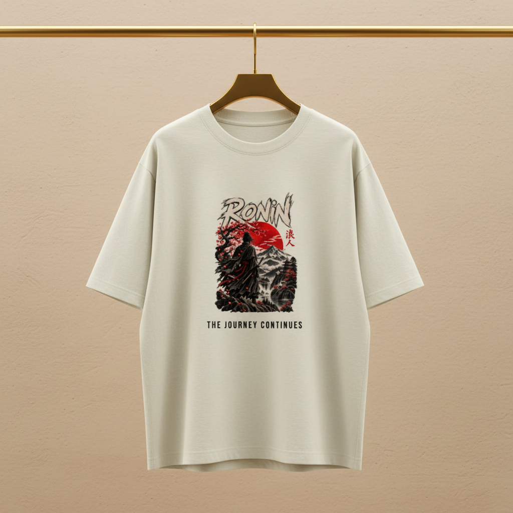 Ronin Japanese Art Oversized Graphic T-Shirt | 240 GSM Heavyweight Cotton