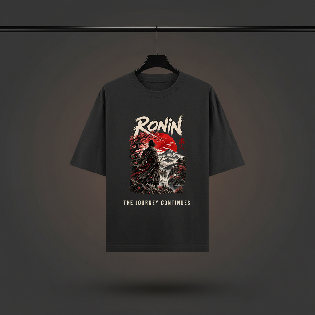 Ronin Japanese Art Oversized Graphic T-Shirt | 240 GSM Heavyweight Cotton