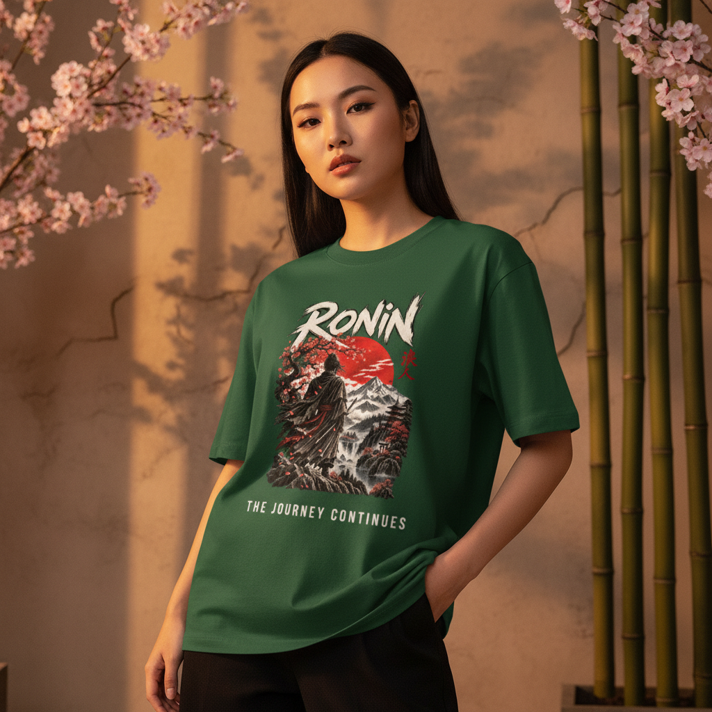 Ronin Japanese Art Oversized Graphic T-Shirt | 240 GSM Heavyweight Cotton