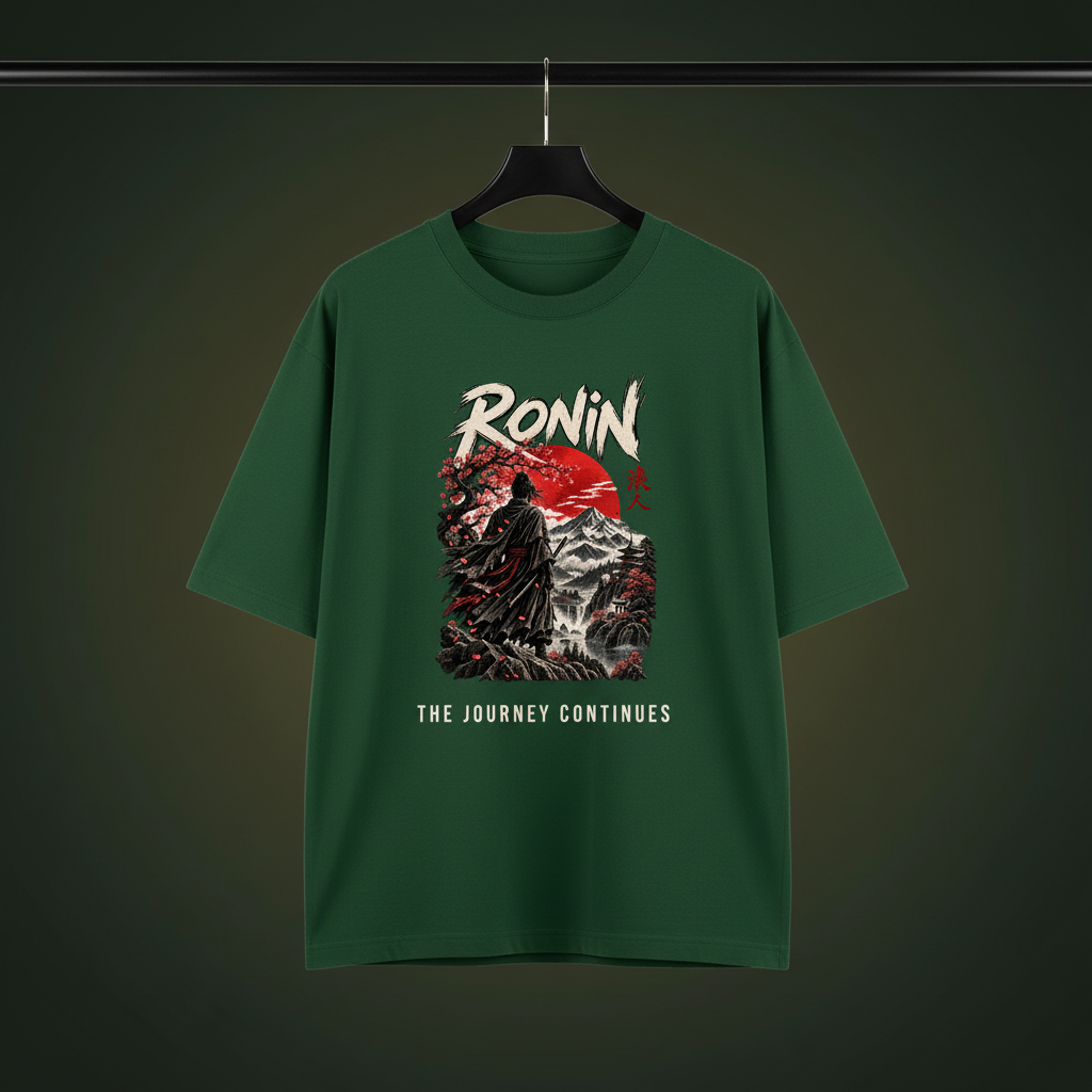 Ronin Japanese Art Oversized Graphic T-Shirt | 240 GSM Heavyweight Cotton