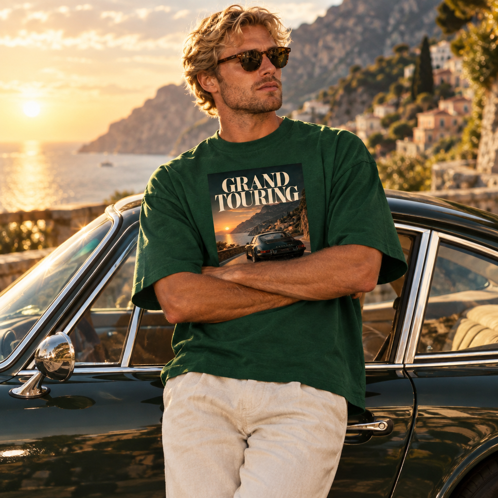 Motorsport Grand Touring Oversized Graphic T-Shirt Archive 02 | 240 GSM Cotton