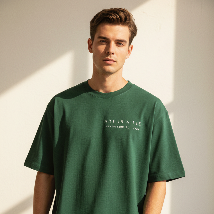 Mona Lisa Renaissance Art Oversized Graphic T-Shirt | 240 GSM Heavyweight Cotton