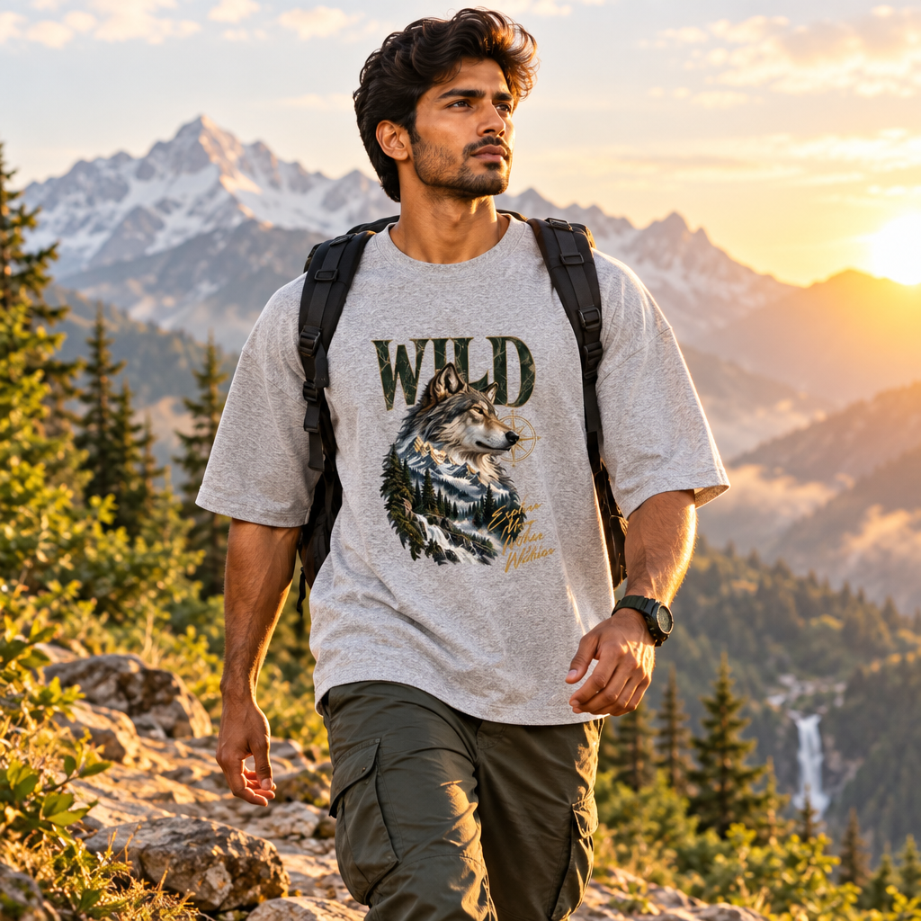 Philosophy Oversized Graphic T-Shirt – Explore More Within | 240 GSM Heavyweight Cotton