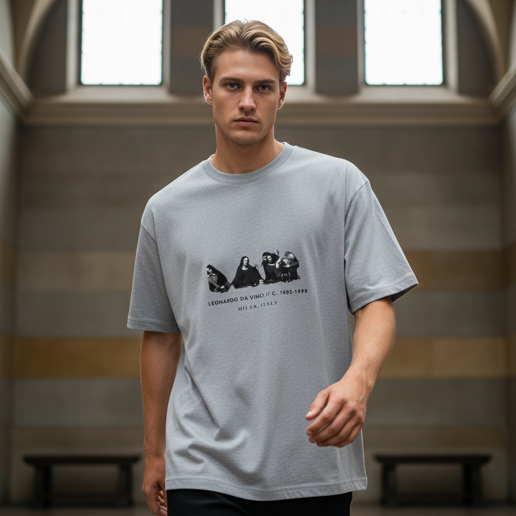 Last Supper Renaissance Art Oversized Graphic T-Shirt | 240 GSM Heavyweight