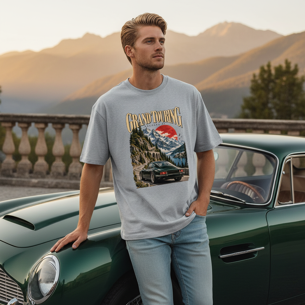 Motorsport Grand Touring Oversized Graphic T-Shirt Archive 01 | 240 GSM Cotton