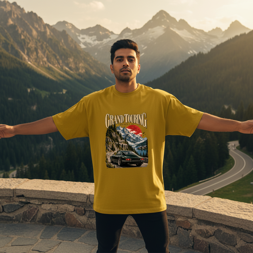 Motorsport Grand Touring Oversized Graphic T-Shirt Archive 01 | 240 GSM Cotton