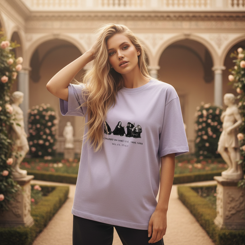 Last Supper Renaissance Art Oversized Graphic T-Shirt | 240 GSM Heavyweight