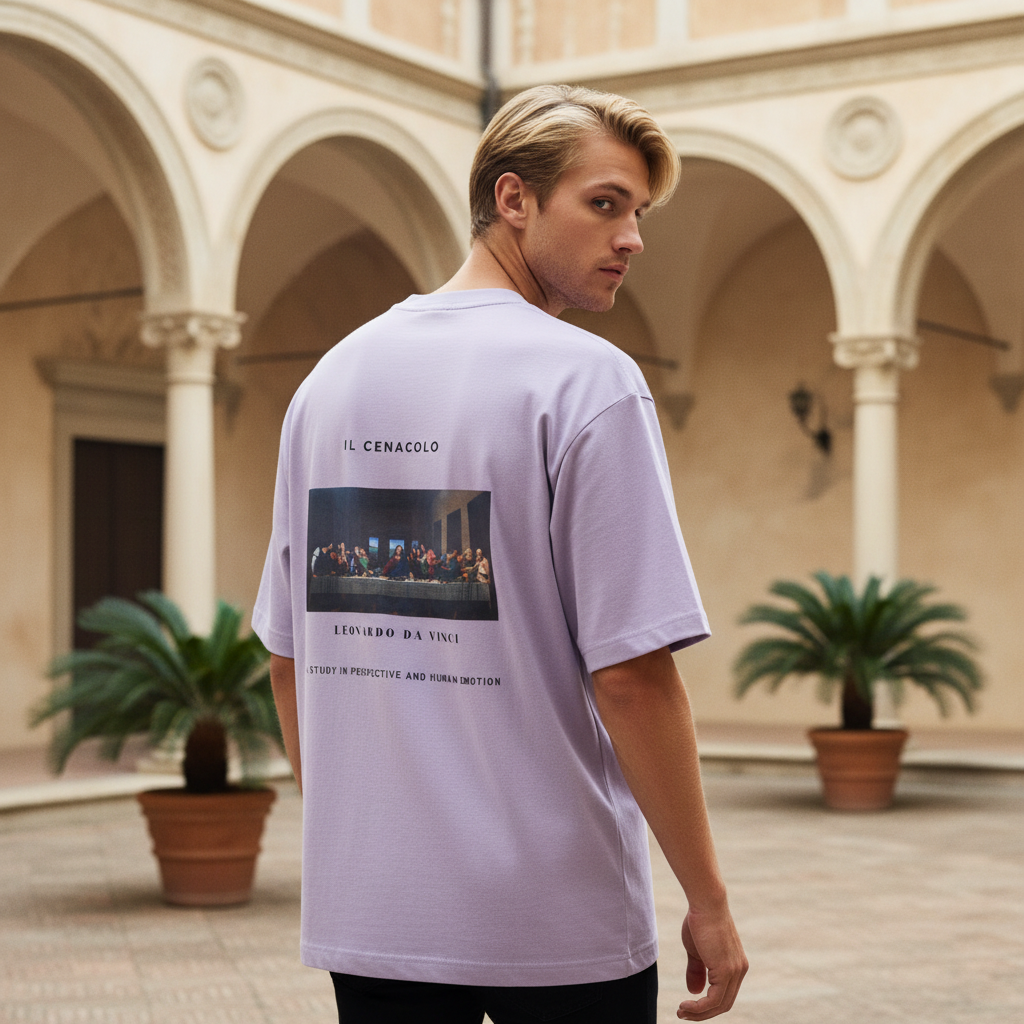 Last Supper Renaissance Art Oversized Graphic T-Shirt | 240 GSM Heavyweight