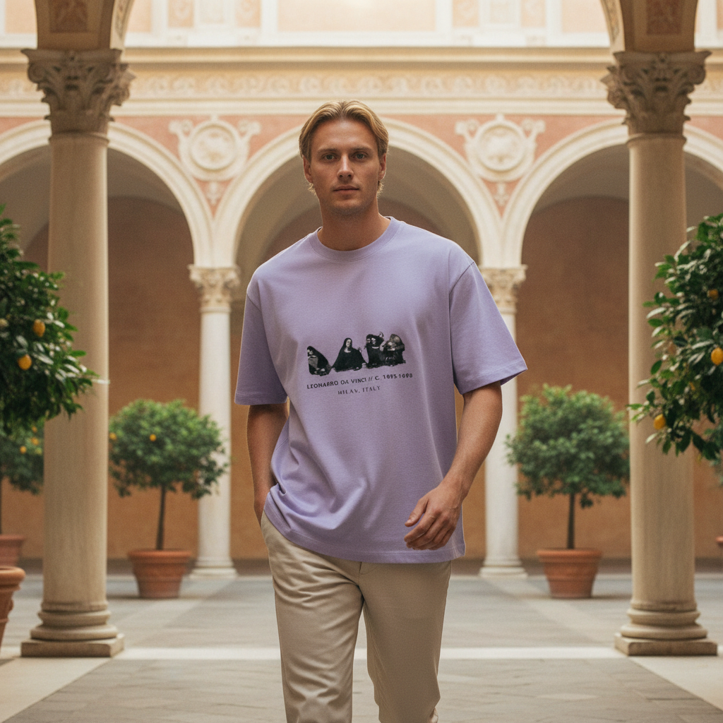 Last Supper Renaissance Art Oversized Graphic T-Shirt | 240 GSM Heavyweight
