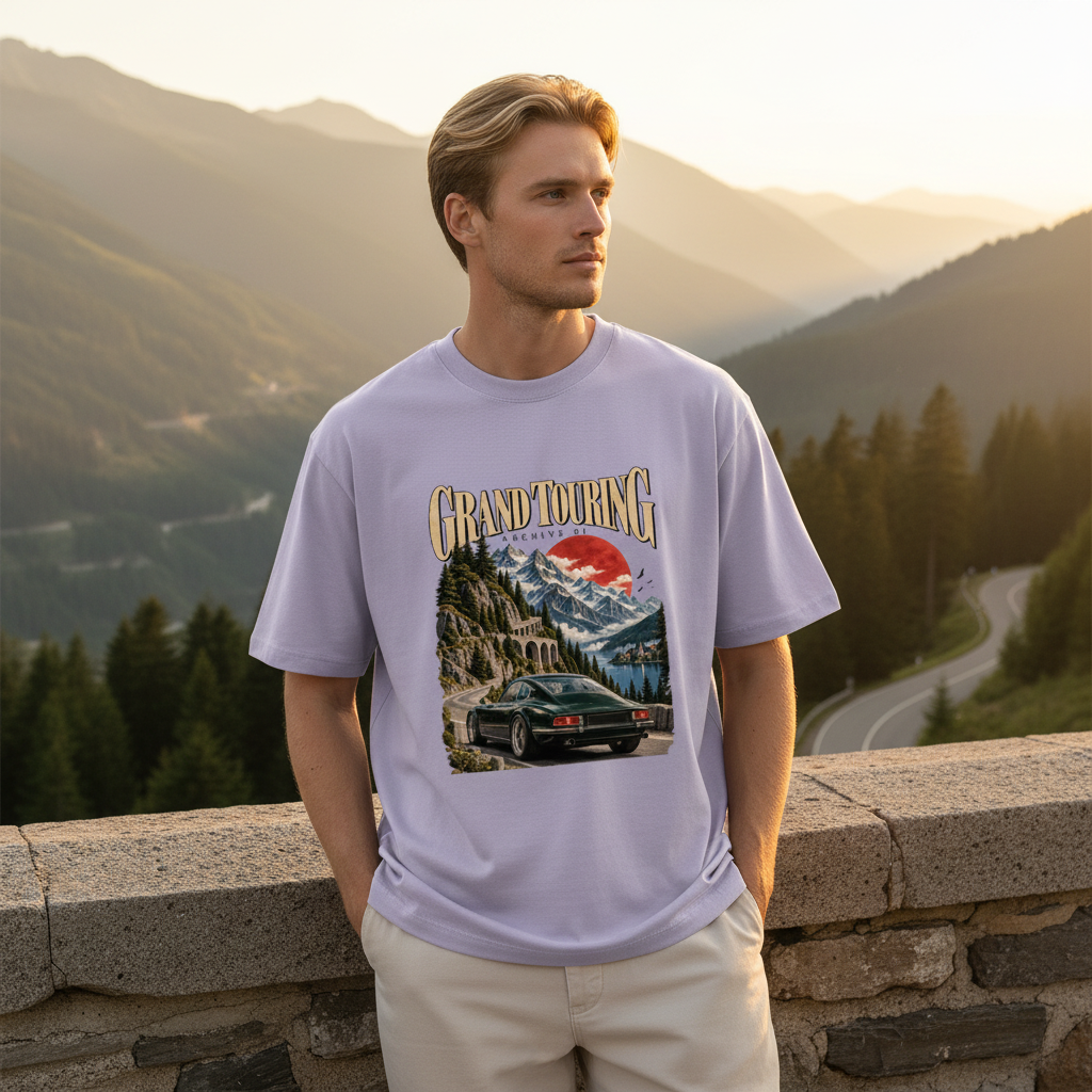 Motorsport Grand Touring Oversized Graphic T-Shirt Archive 01 | 240 GSM Cotton