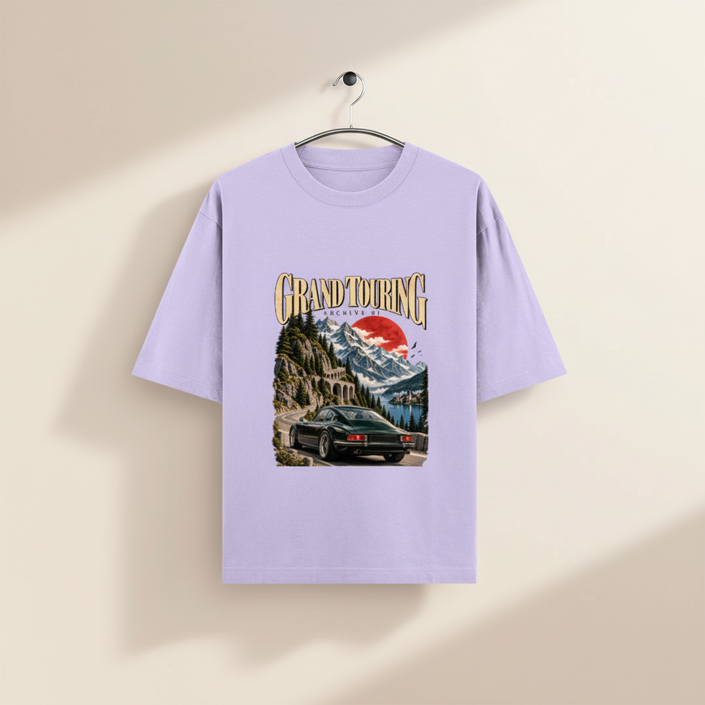 Motorsport Grand Touring Oversized Graphic T-Shirt Archive 01 | 240 GSM Cotton