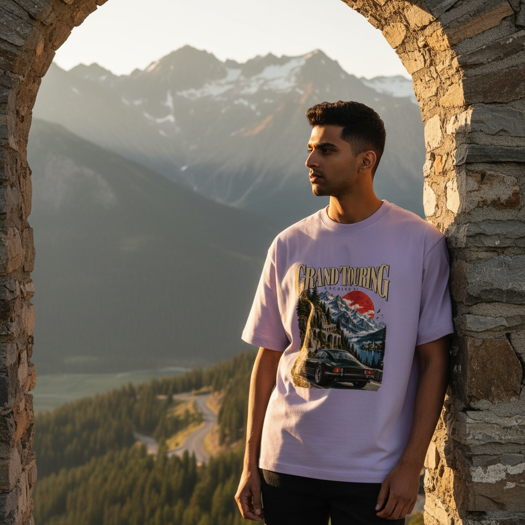 Motorsport Grand Touring Oversized Graphic T-Shirt Archive 01 | 240 GSM Cotton
