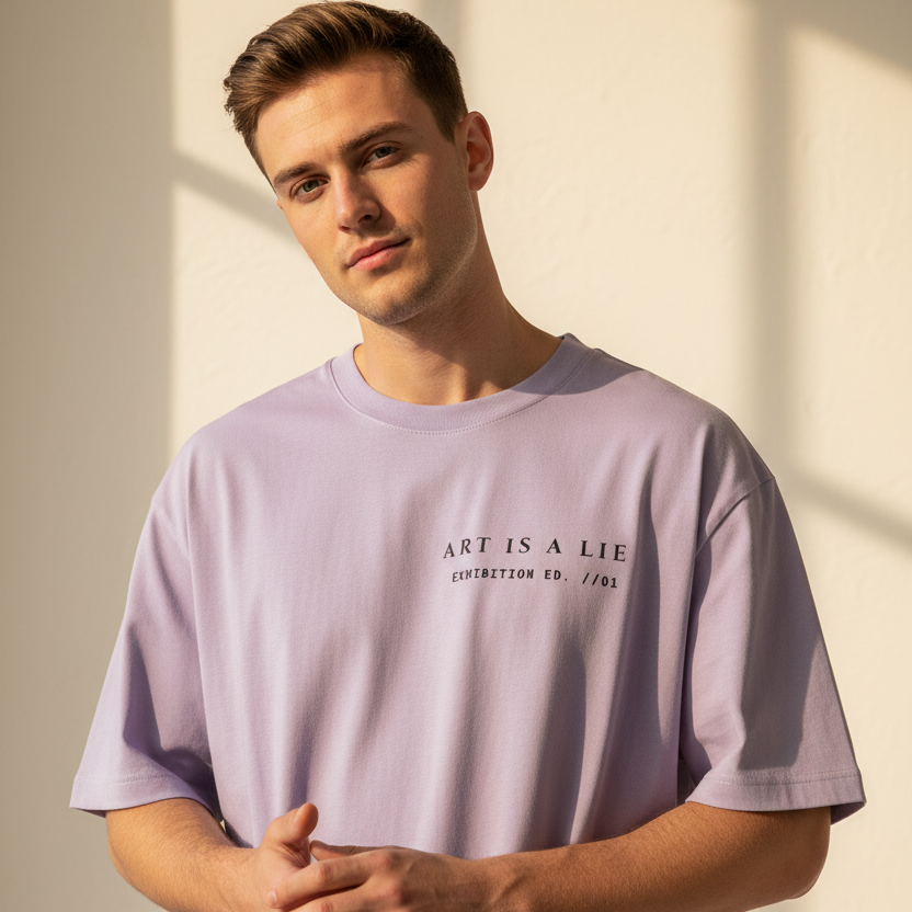 Mona Lisa Renaissance Art Oversized Graphic T-Shirt | 240 GSM Heavyweight Cotton