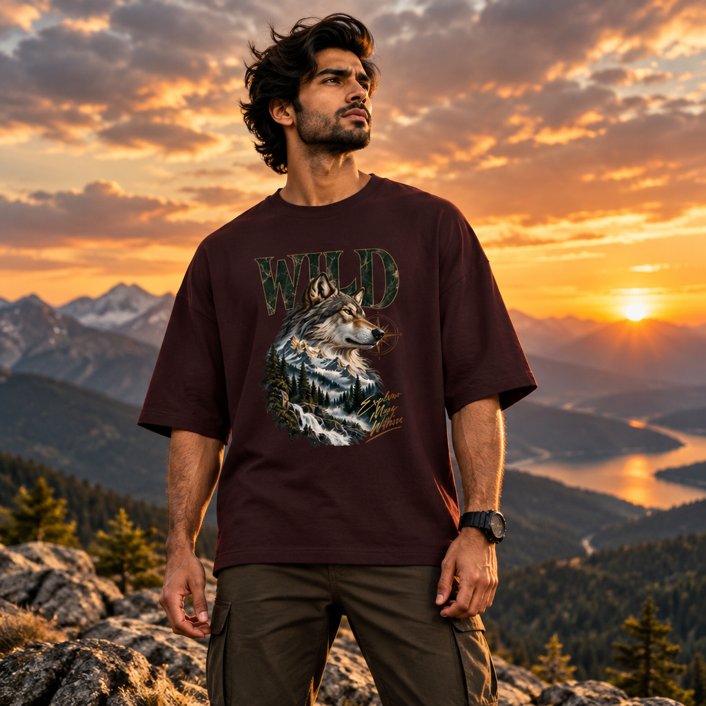 Philosophy Oversized Graphic T-Shirt – Explore More Within | 240 GSM Heavyweight Cotton