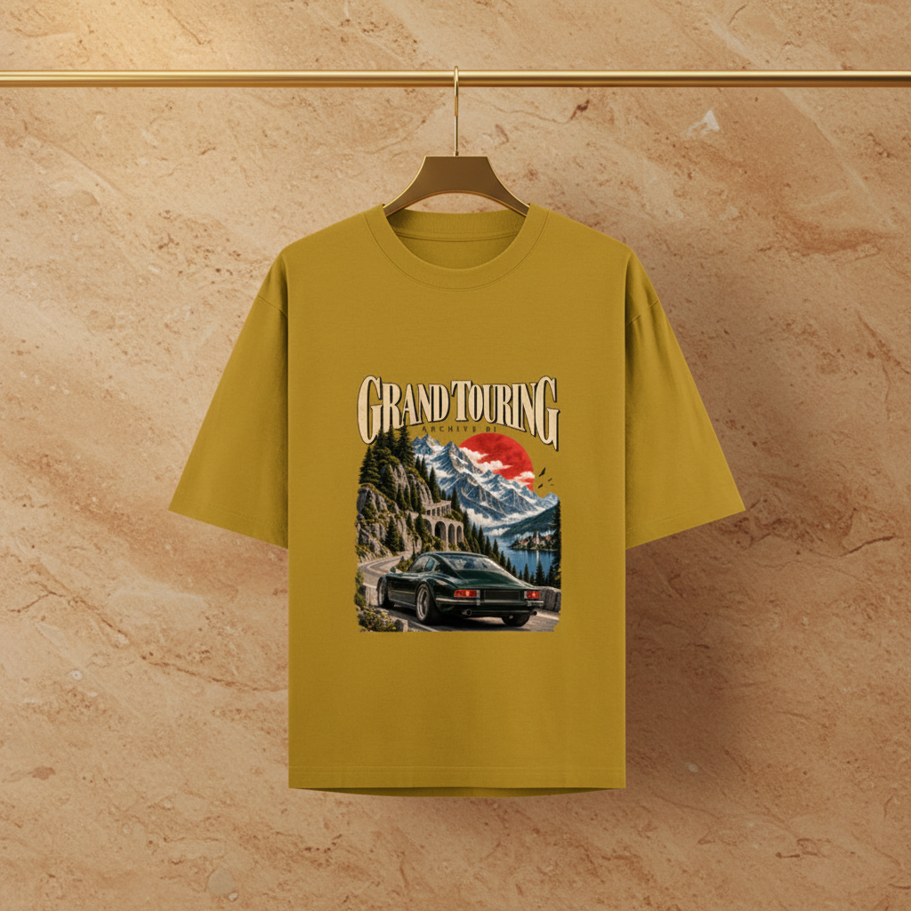 Motorsport Grand Touring Oversized Graphic T-Shirt Archive 01 | 240 GSM Cotton