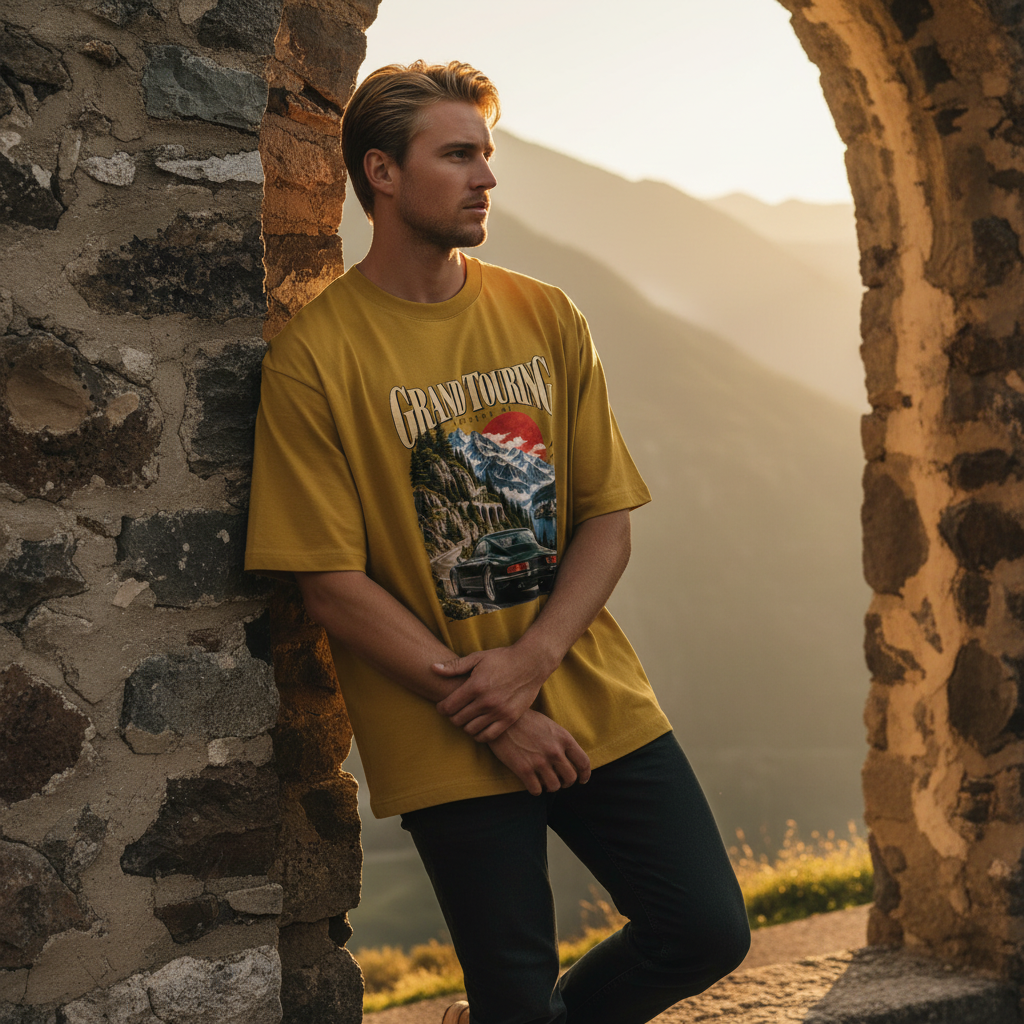 Motorsport Grand Touring Oversized Graphic T-Shirt Archive 01 | 240 GSM Cotton