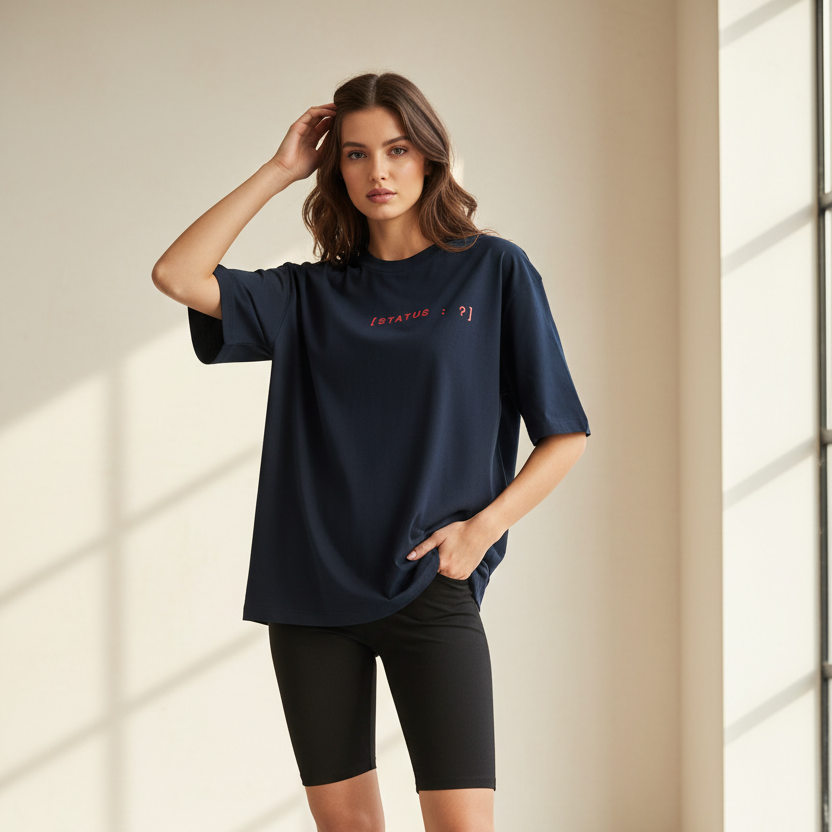 Funny Overthinking Oversized Graphic T-Shirt | 240 GSM Heavyweight 100% Cotton