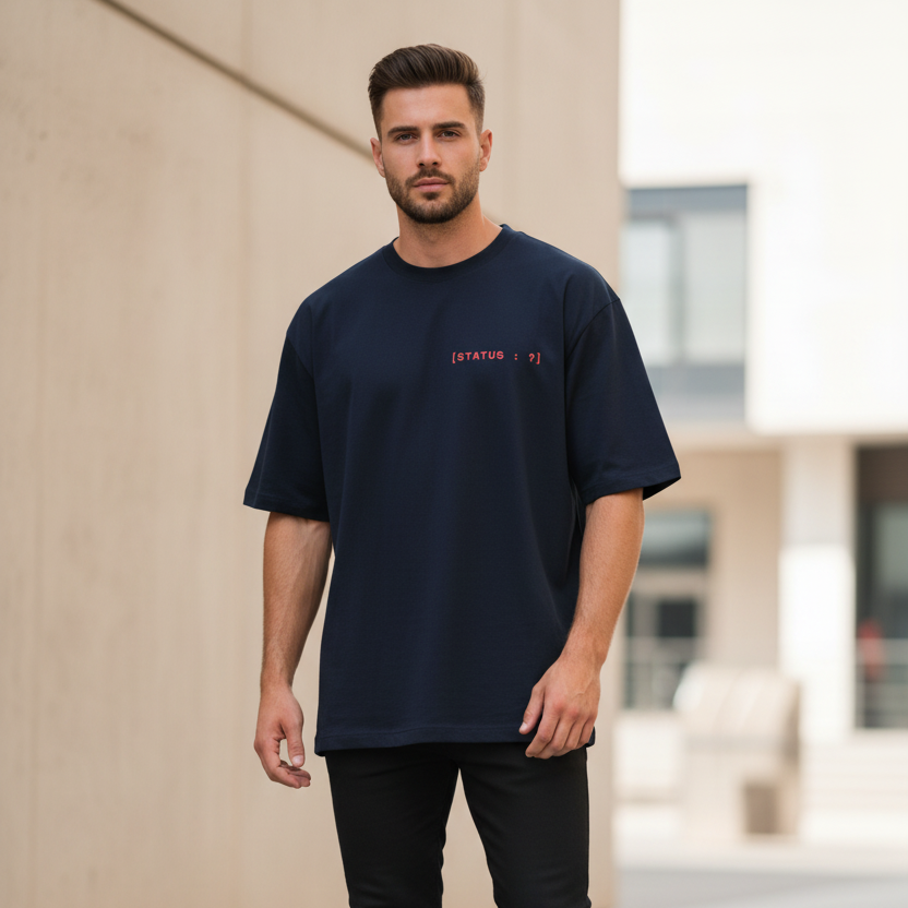 Funny Overthinking Oversized Graphic T-Shirt | 240 GSM Heavyweight 100% Cotton