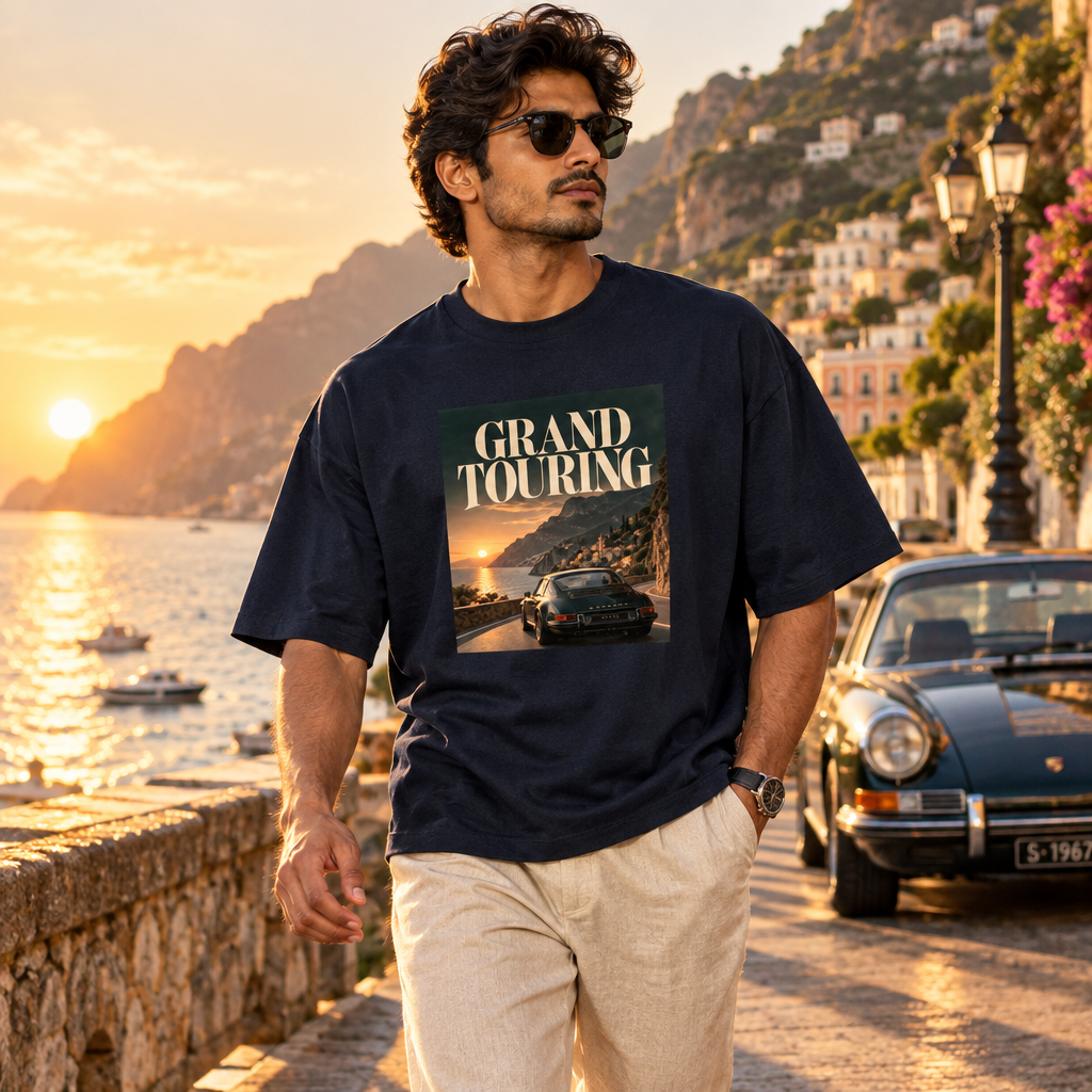 Motorsport Grand Touring Oversized Graphic T-Shirt Archive 02 | 240 GSM Cotton