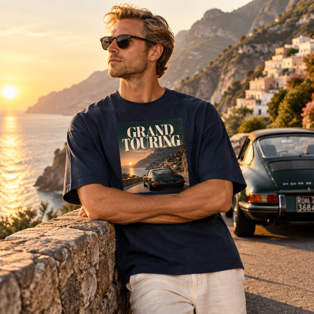 Motorsport Grand Touring Oversized Graphic T-Shirt Archive 02 | 240 GSM Cotton
