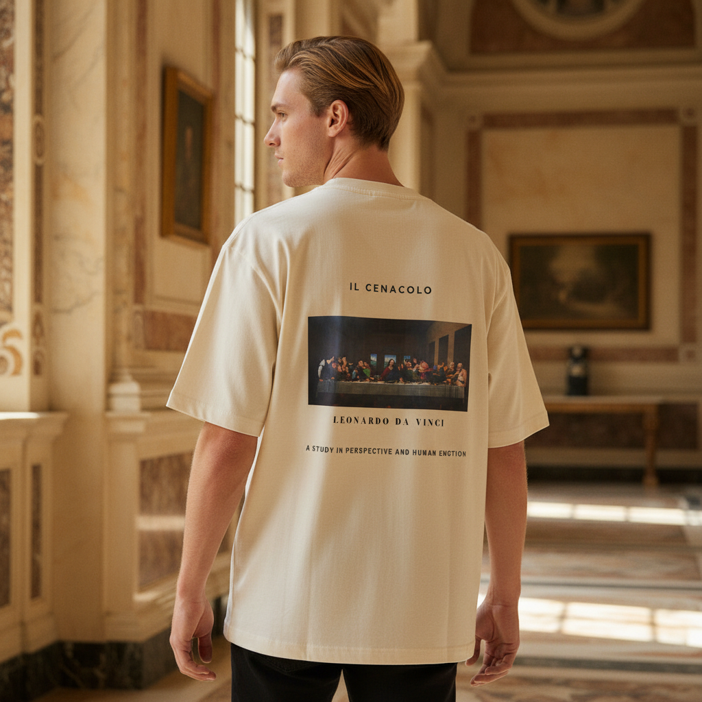 Last Supper Renaissance Art Oversized Graphic T-Shirt | 240 GSM Heavyweight