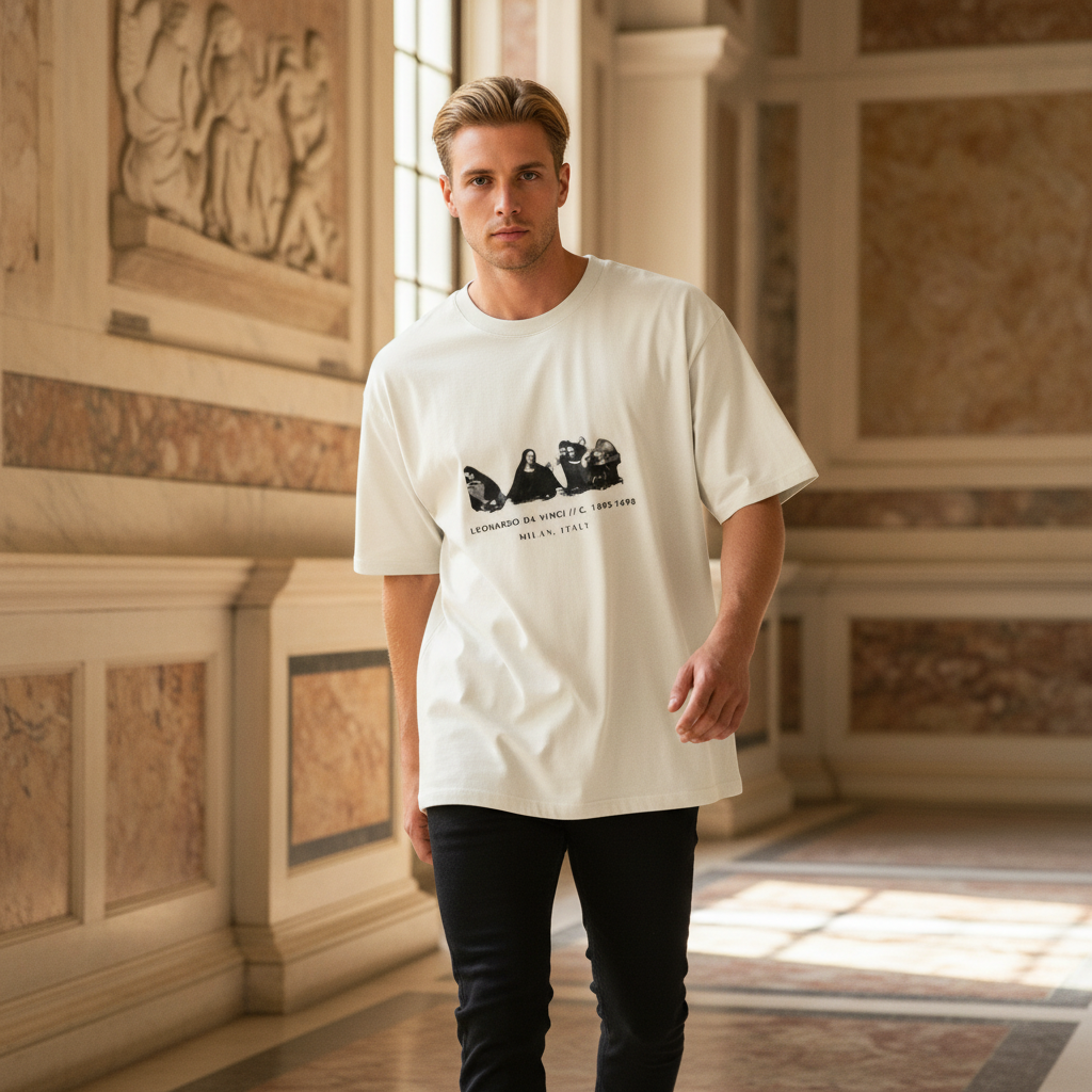 Last Supper Renaissance Art Oversized Graphic T-Shirt | 240 GSM Heavyweight
