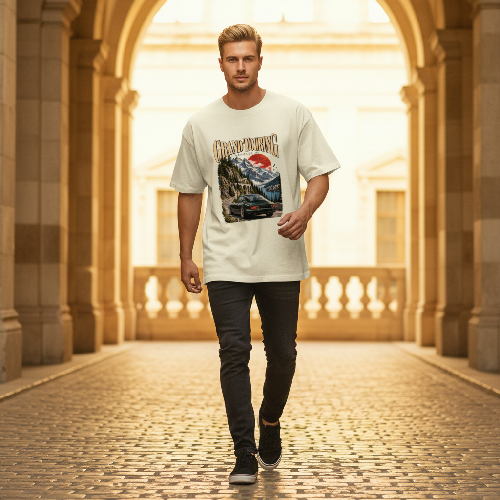 Motorsport Grand Touring Oversized Graphic T-Shirt Archive 01 | 240 GSM Cotton