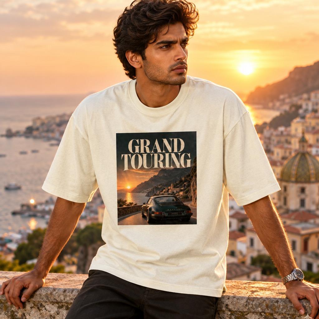 Motorsport Grand Touring Oversized Graphic T-Shirt Archive 02 | 240 GSM Cotton